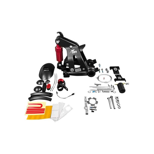 Suspension arrière Xiaomi  Monorim noir et rouge